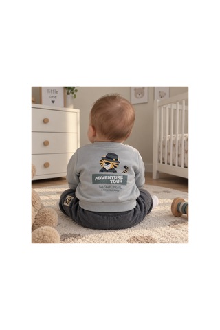 Miniworld Erkek Bebek İkili Takım 18885 18900 Açık Gri Açık Gri