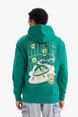 Defacto Rıck And Morty Boxy Fıt Kapüşonlu Baskılı Kalın Sweatshirt Kumaşı Sweatshirt F8136ax26spgn384 Yeşil-gn384