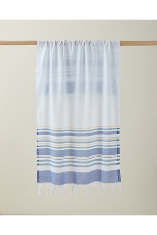 Coastie Rejenere Çizgili Peştamal 80x150 Cm Mavi-yeşil-sarı