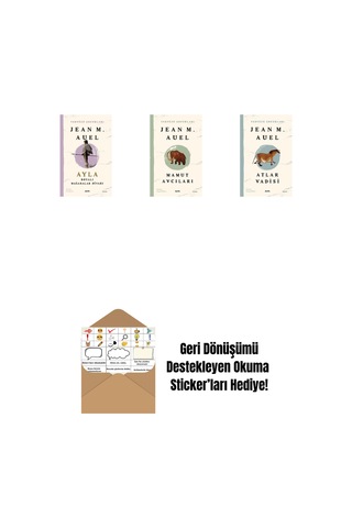 Yeryüzü Çocukları 6 - Ayla - Boyalı Mağaralar Diyarı + Yeryüzü Çocukları 3 - Mamut Avcıları + Yeryüzü Çocukları 2 - Atlar Vadisi + Okuma Sticker'ları