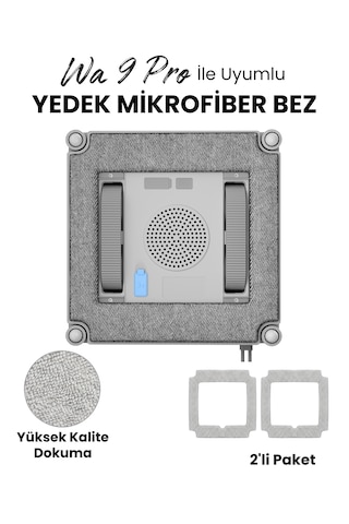Mieco Wa9 Pro İle Uyumlu Mikrofiber Temizlik Bezi /mop Seti 2 Adet 1