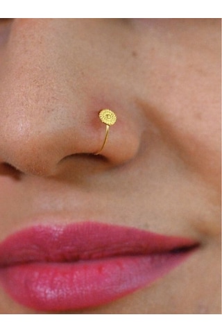 Gold Yuvarlak Burgu Detay 925 Ayar Hızma-hızma36 Altın