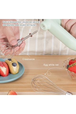 Ulzyvf Yumurta Vites Usb Şarj Şarj Pille Pembe Pembe Pembe Mutfak Mikser Kolaylık Hızlı Elektrikli Çırpıcı Çalışan Ayarlanabilir Aletleri 4 Qs Pembe