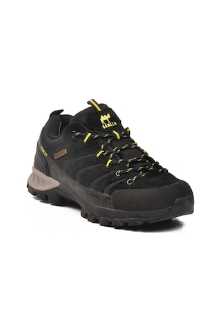 Siyah Sarı Hakiki Deri Su Geçirmez Erkek Outdoor Ayakkabı Solo M Siyah-sarı