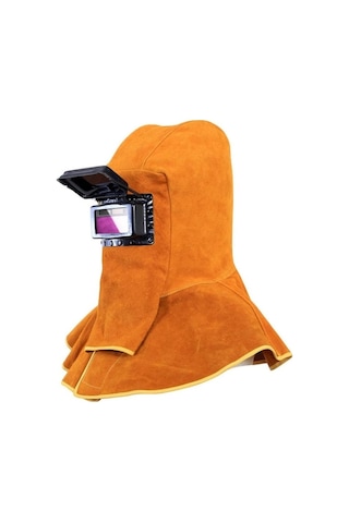 Novahub Sığır Derisi Kaynakçı Hood Kask, Otomatik Kararan Güneş Lensi, Küçük Boy, Çalışma Maskesi