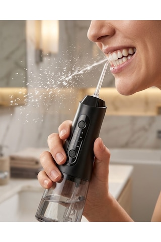 Kablosuz Ağız Duşu Ipx7 Su Geçirmez 320 Ml Hazneli Derin Temizlik