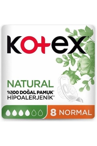 Kotex Natural Ultra Hijyenik Normal Ped 8'li Ped