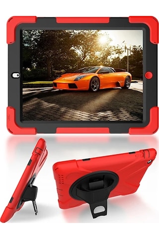 iPad Uyumlu 2/ipad 3/ipad 4/shockproof 3 Katmanlı Standlı Zırh Kılıf- 5775 Tablet Kılıfı