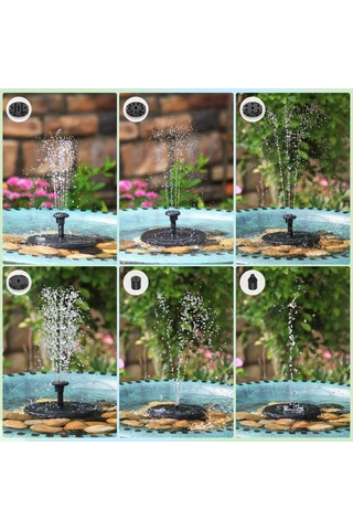 Ximistore9 Güneş Enerjili Yüzen Bahçe Çeşmesi - 13cm Daire Şeklinde, Dış Mekan Kuş Banyosu Ve Su Fıskiyesi