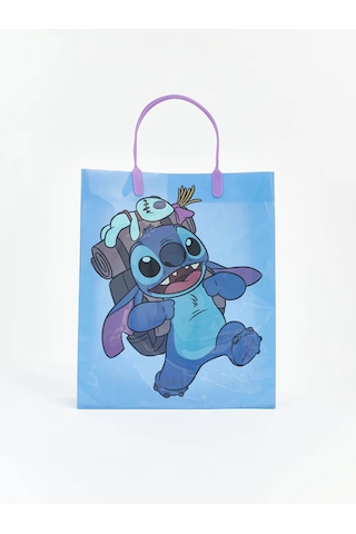 Lc Waikiki Karışık Stitch Baskılı Çocuk Alışveriş Çantası Krem.karışık Renkli Desenli