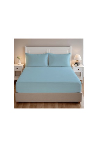 Çift Kişilik Lastikli Çarşaf Takımı 1 Lastikli Çarşaf 160 X 200 2 Yastık Kılıfı 50 X 70 Mavi - 717411501 Mavi