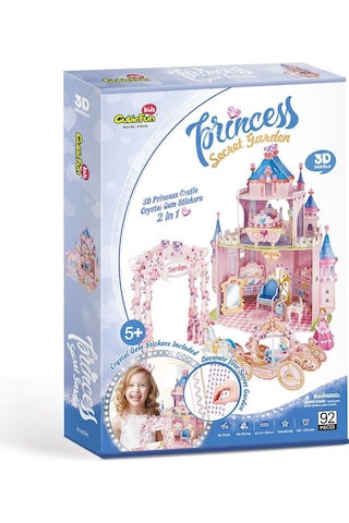 E1623H Cubic Fun. Prenses Gizli Bahçe Şatosu 92 Parça. 3 Boyutlu