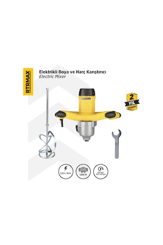 Rtrmax RTM396 Elektrikli Boya ve Harç Karıştırıcı 1800 W 140 mm
