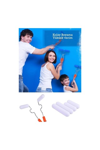 Büro Ev Tadilatı İçin Damlatmaz Süngerli Mobilya Duvar Boyama Rulosu