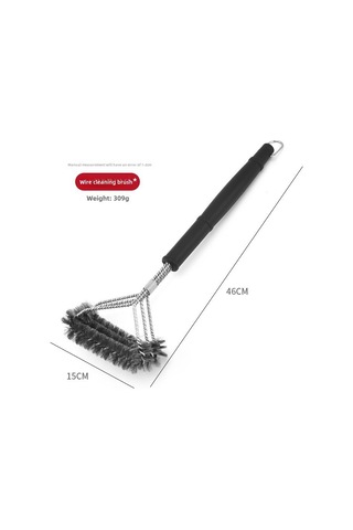 Youtek Çelik Telli Mutfak Temizlik Aleti, Tencere Tabanı Ve Mangal Ağı Çamaşırı, 3 Satırlı, Konforlu Kolu, Çok Amaçlı Ev Temizliği Fırçası Diğer