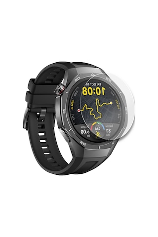 Huawei Watch Gt5 Pro 46mm Uyumlu Kolay Takılabilir Takma Aparatlı Temperli Cam Ekran Koruyucu
