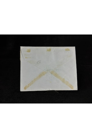 Uçak Postası Air Mail 1949 Yılından Bahama'lardan İngiltereye Postalanmış 2x 6d Pullu Taahhütlü Zarf