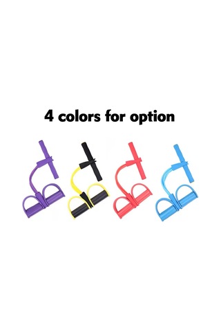 Shineyee Kırmızı Renkli Ayaklı Esnek Kordon Egzersiz Cihazı Kırmızı