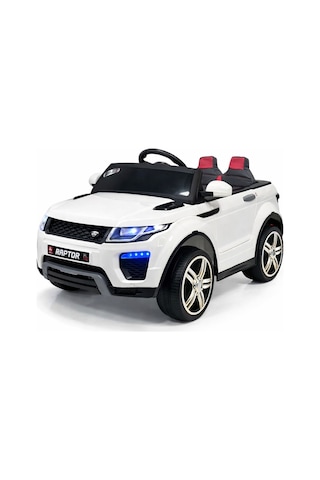 Bebemango Raptor Gt 12v Uzaktan Kumandalı Akülü Çocuk Arabası Çift Motorlu Led Farlı Beyaz