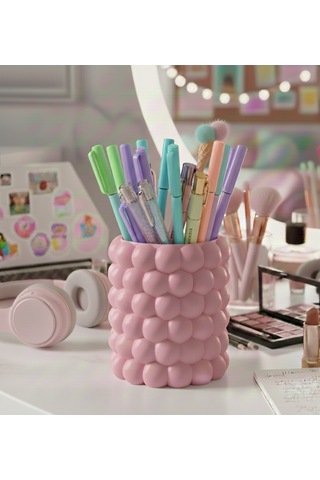 Kafs Store Bubble Kalemlik & Organizer Dekoratif Masa Düzenleyici Pembe