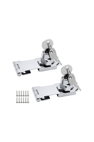 Adet Çinko Alaşımlı Kilit Kelepçesi 80 Mm Kapı Kelepçesi Kilidi, Asma Kilit Ve Anahtarlı Kilit, Mobilya Posta Kutusu Dolap Çekmecesi İçin