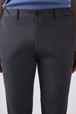D's Damat Ds Damat Slim Fit Antrasit Armürlü Yan Beli Lastikli Esnek Likralı Yandan Cepli Chino Pantolon 2HCC3ORT20001 Antrasit