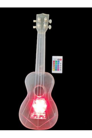 Şeffaf Soprano Uzaktan Kumandalı Ledli Ukulele