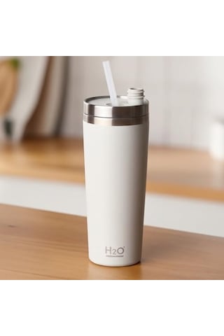 Tr Gri Paslanmaz Çelik Pipetli Termos Kupa - 660 Ml Büyük Boy Venti - Sıcak Ve Soğuk Tutan Mug - Araç Ve Ofis Ti Diğer