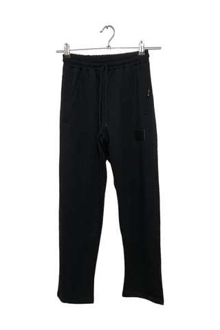 Erkek Siyah Büyük Beden Battal Boy Eşofman Altı Düz Paça