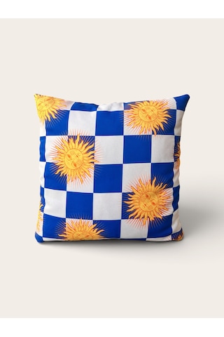 Modern Ev Dekorasyonu İçin Desenli Kırlent Kılıfı - 45x45 Cm Fermuarlı Çok Renkli