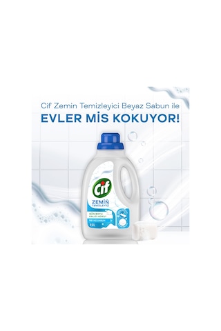 Cif Zemin Temizleyici Beyaz Sabun + Limon Çiçeği + Lotus + Sakura 4 x 1500 ML