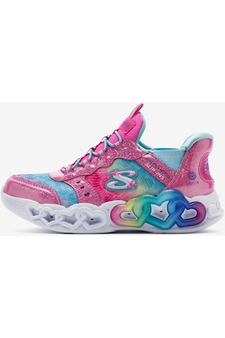 Skechers İnfinite Heart Lights Büyük Kız Çocuk Pembe Işıklı Spor Ayakkabı 303755l Pkmt Pembe