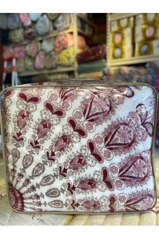 Sarar Battaniye Sarar Çift Kişilik Battaniye-mandala Turkuaz Pudra