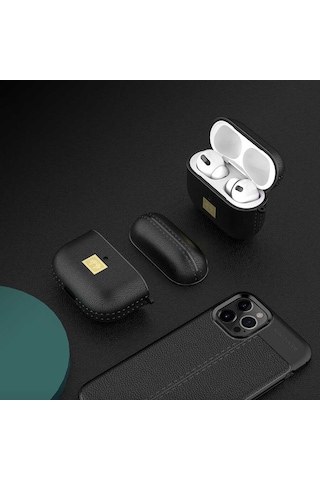 Wlons Airpods 3. Nesil Uyumlu Kılıf Deri Görünümlü Wlons Askılı Koruma Kılıf Airpods 3 Kılıf Deri Bluetooth Kulaklık Aks. 36769017