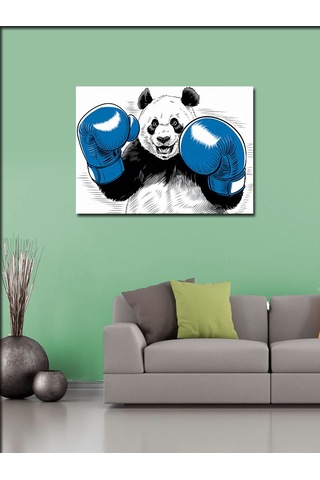Kanvas Tablo Boks Eldivenli Panda 70cmx100cm