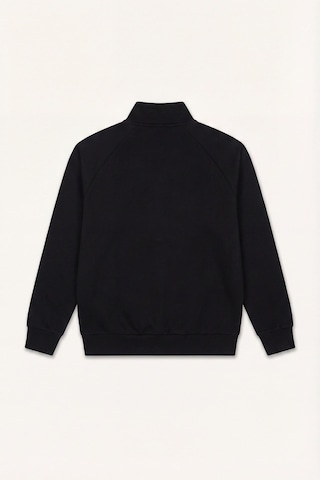 Defacto Boxy Fit Dik Yaka Baskılı İçi Yumuşak Tüylü Cepli Fermuarlı Sweatshirt Hırka E1367ax26aubk81 Siyah-bk81