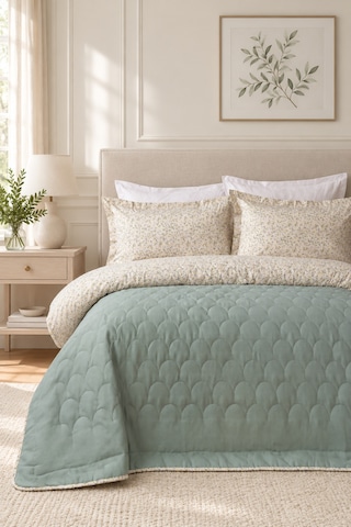 Summer Pike Comforter Set Sandy Çift Kişilik Yeşil Yeşil
