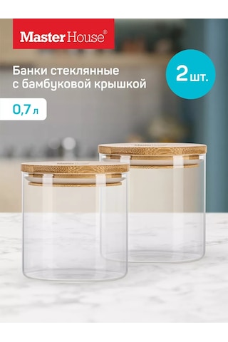 Master House Bambulu Kapaklı 0,7 Lt Cam Kavanozlar 196684466