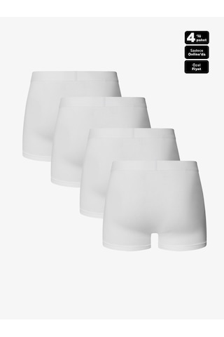 Erkek Boxer 4lü Paket Daily Comfort 9690 - Beyaz Beyaz