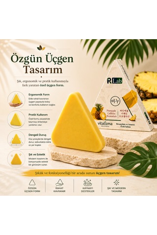 Ananas Özlü Sabun - Sıkılaştırıcı & Selülit Karşıtı Bakım, Bromelain Ve Kafein Etkili 100g