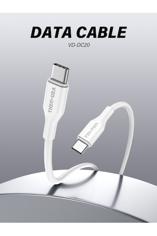Ven-dens Vd-dc21c-usb-a Premium Type-c Hızlı Şarj Ve Data Kablosu - Beyaz