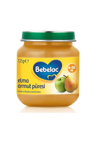 Bebelac Elma Armut Püreli 6-36 Ay Kavanoz Maması 125 G