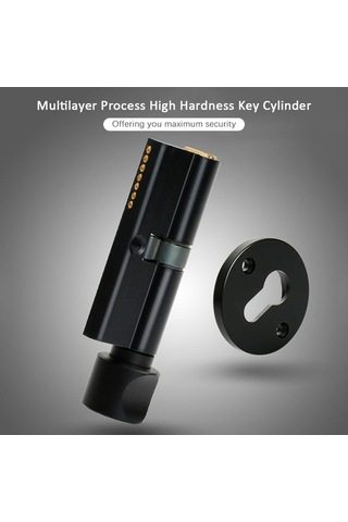 Prestigegoods Leedıs Ağır Hizmet Yuvarlak Kilitli Kol Seti Anahtarlı Ters Çevrilir Sol/sağ 35-45mm Siyah Siyah