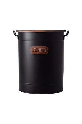 Mudo Home Metal Çamaşır Sepeti 43x34x55 Siyah