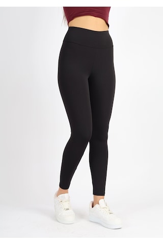 Soft&Basic Kadın Siyah Esnek Uzun Spor Ve Günlük Tayt Siyah