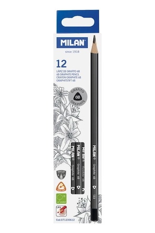 Milan 71230612 Graphıte 6b Üçgen Kurşun Kalem - 12 Adet
