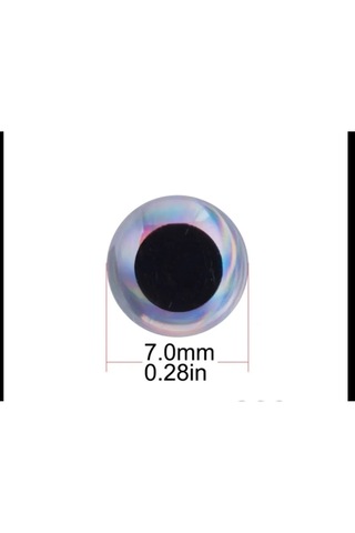 3d Göz - 7 Mm - Jig Rapala Kaşık Silikonlar Için Yapay Göz - 50 A