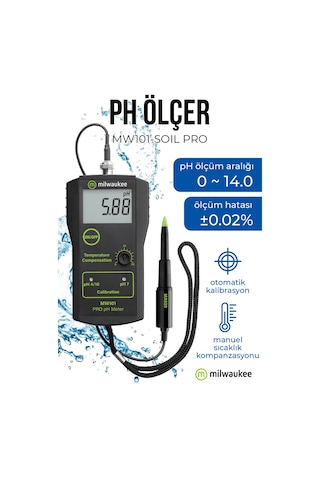 Milwaukee Mw101-soıl Toprak Ph Metre Tarım Ve Bahçecilik İçin Toprak Ph Ölçüm Cihazı
