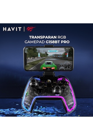 Havit Gamenote G158bt Pro Transparan Rgb Gamepad Joystick