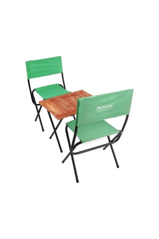 Orcamp Ahşap Kamp Tabureli Masa Seti Out-2080 Çok Renkli